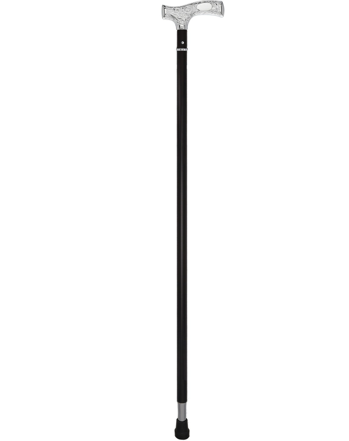 Custom RC Swords Engravable Chrome Fritz Sword Cane – Black Metal Shaft, 29" Blade