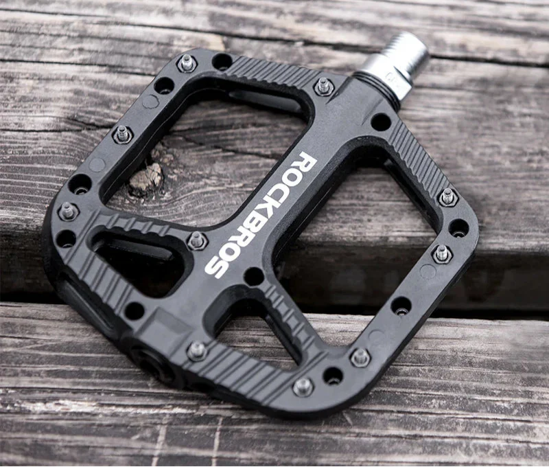 Ultralight Flat Platform Bicycle Pedals Nylon Composite Black