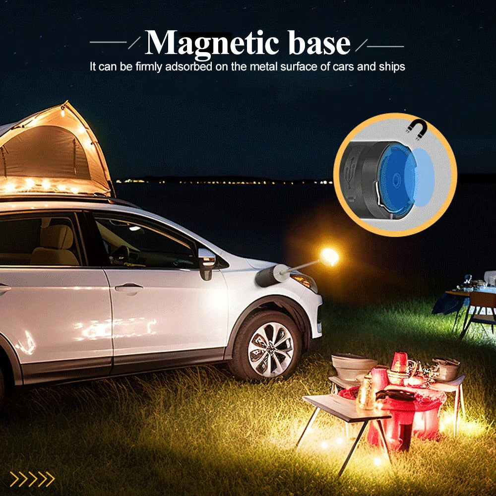 Camping LED Telescopic Flashlight Tripod Rechargeable Emergency Lamp