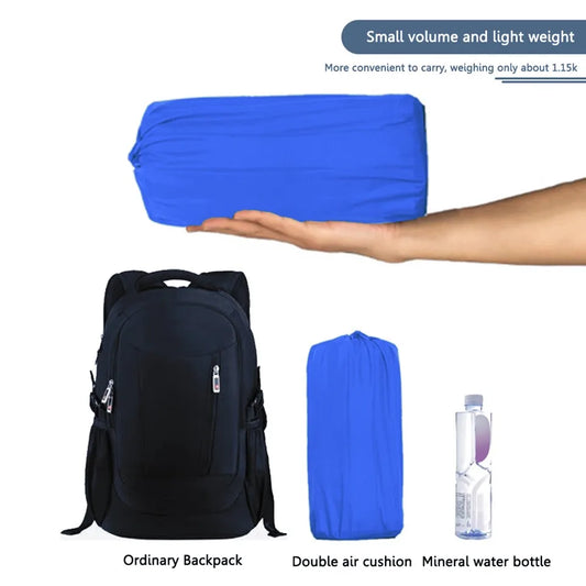 Double Bed Camping Inflating Sleeping Mats with Pillow