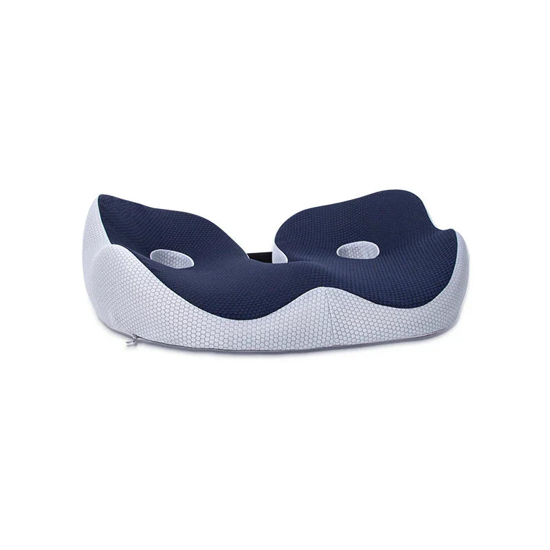 Memory Foam Sit Bone Relief Cushion Ergonomic Support Blue