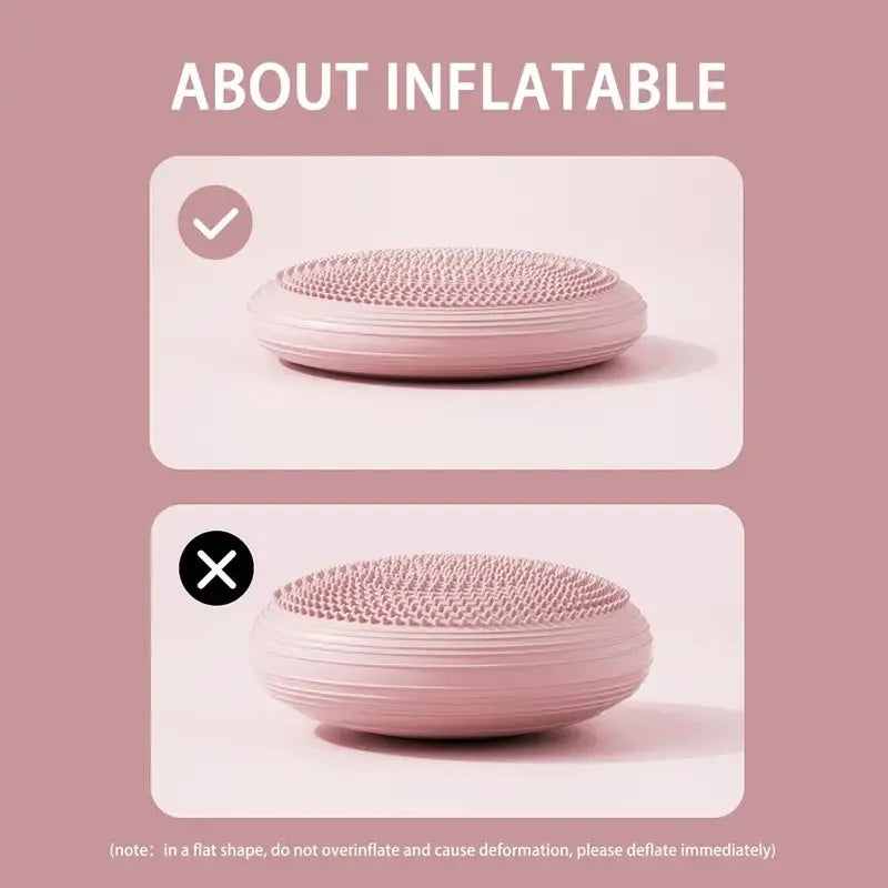 4mm Natural Rubber Flat Balance Yoga Trainer Mat Pink