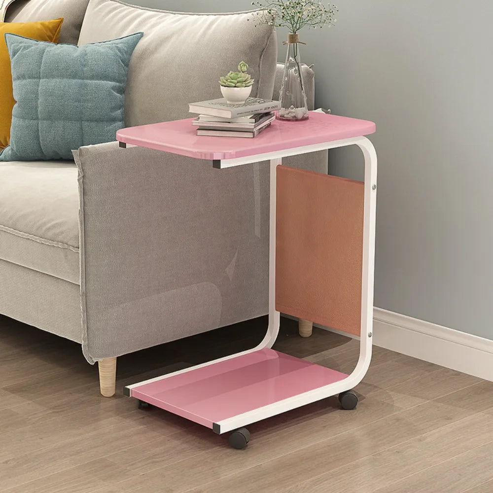Nordic Modern Simplicity C-Shaped Coffee Table - Removable Metal