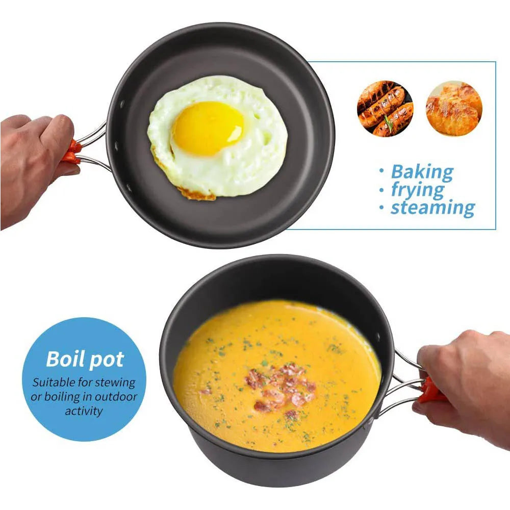 11-Piece Camping Cookware Cooking Set