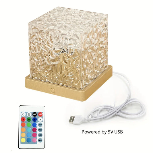16-Color LED Ripple Night Light with Remote