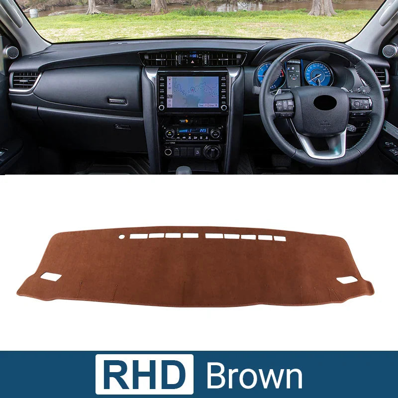 Dashboard Cover Mat for Toyota Fortuner SW4 AN150 AN160 (2015-2023)