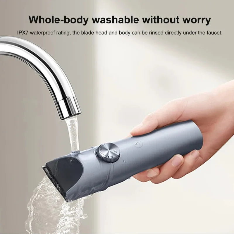 Professional Hair Clipper Digital Display Length Adjustments Grey
