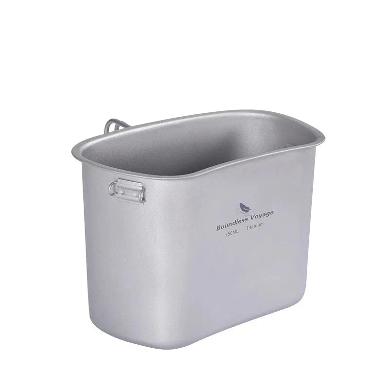 Titanium Camping Cooking Mess Set Grey