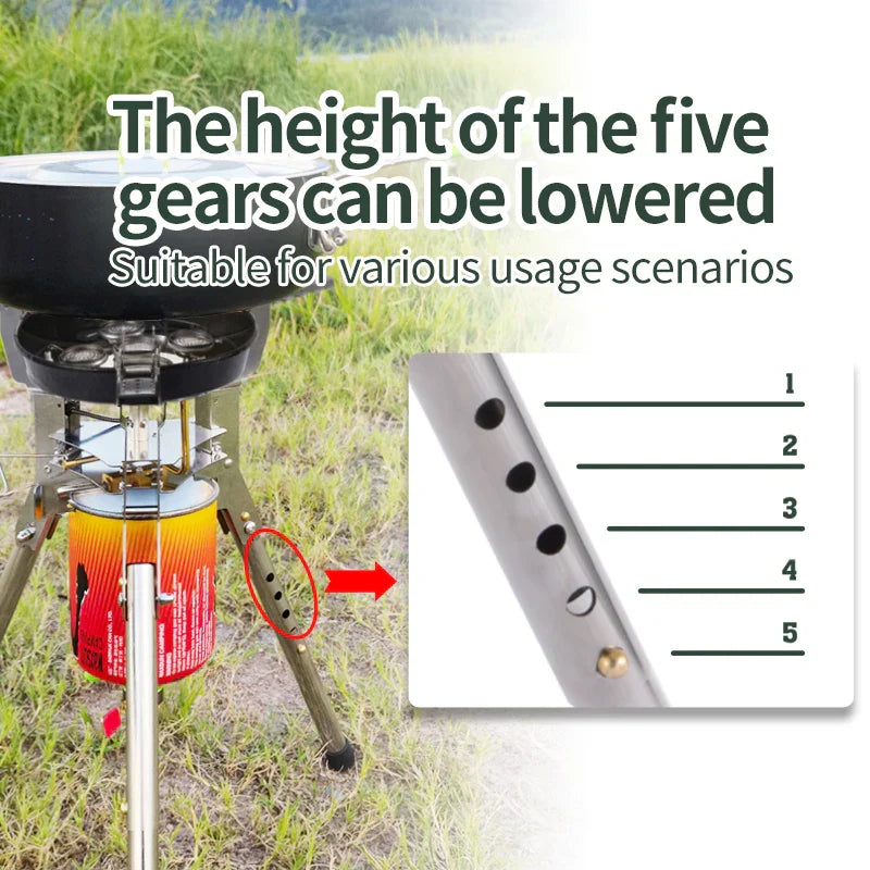 8400W Foldable Gas Camping Stove Silver