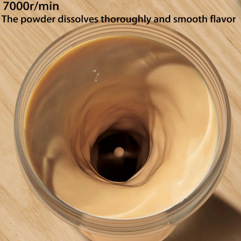 13.53 Oz Portable Electric Self-Stirring Cup USB Bottle White