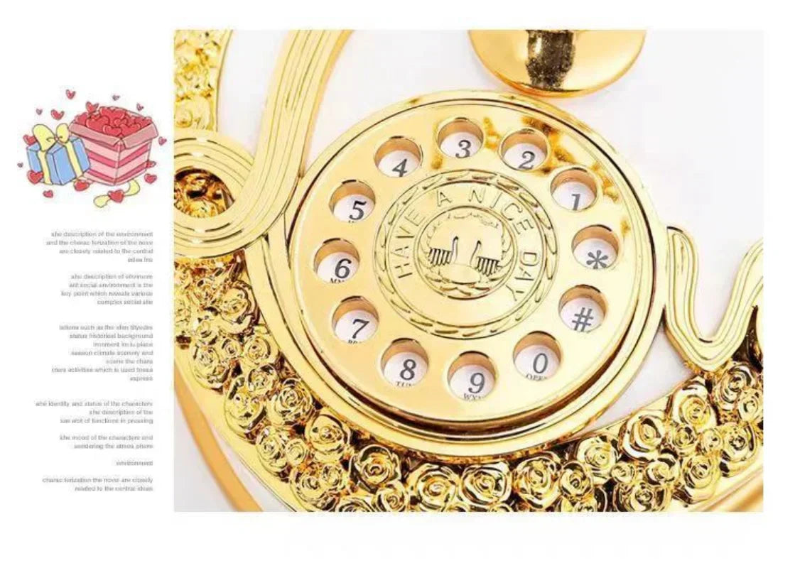 Vintage-Inspired Old-Fashioned Telephone Music Box in Light Luxury Classic Style