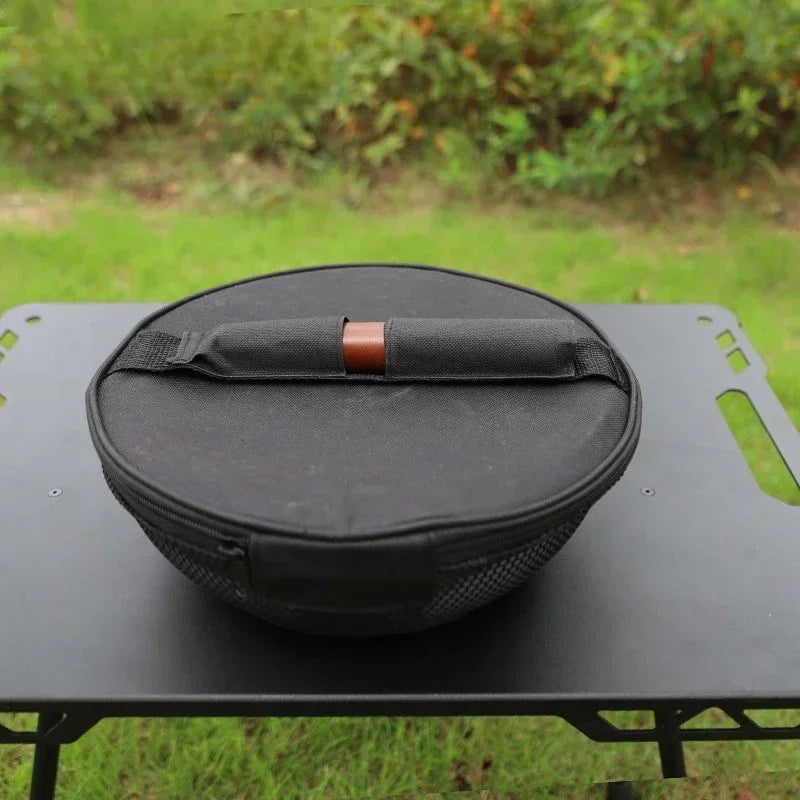 Camping Frying Pan Folding Handle Dark Grey