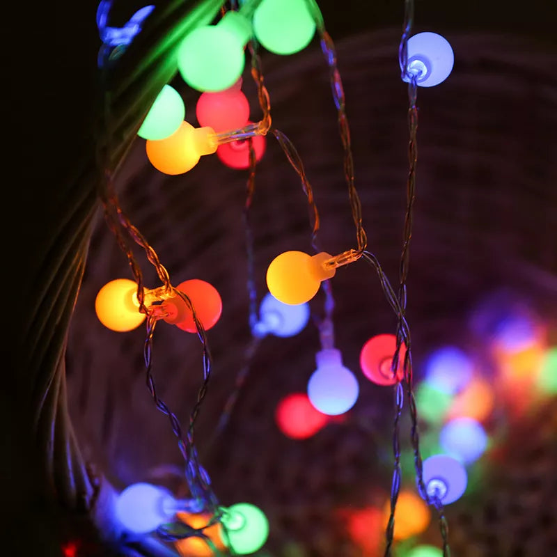 Colorful Ball LED Fairy Lights - USB Street Garland