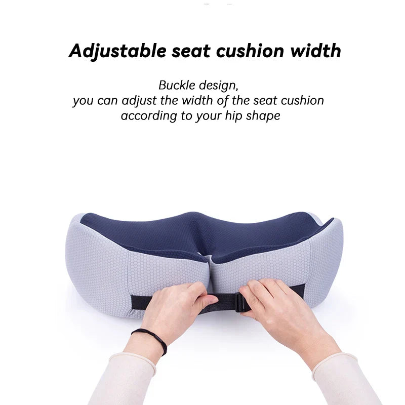 Memory Foam Sit Bone Relief Cushion Ergonomic Support Blue