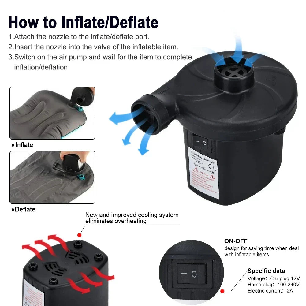 Outdoor Quick Air Pump Electric Air Cushion