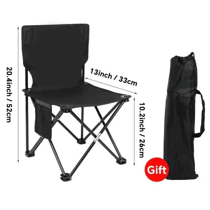 Portable Outdoor Camping Chair with Footrest - Folding Moon Chair
