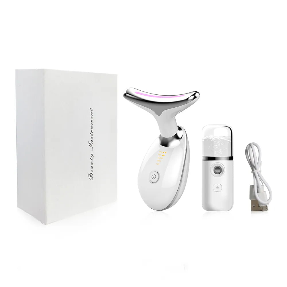EMS Neck Face Lifting Massager - LED Photon Therapy, Wrinkle Remover ES-1081