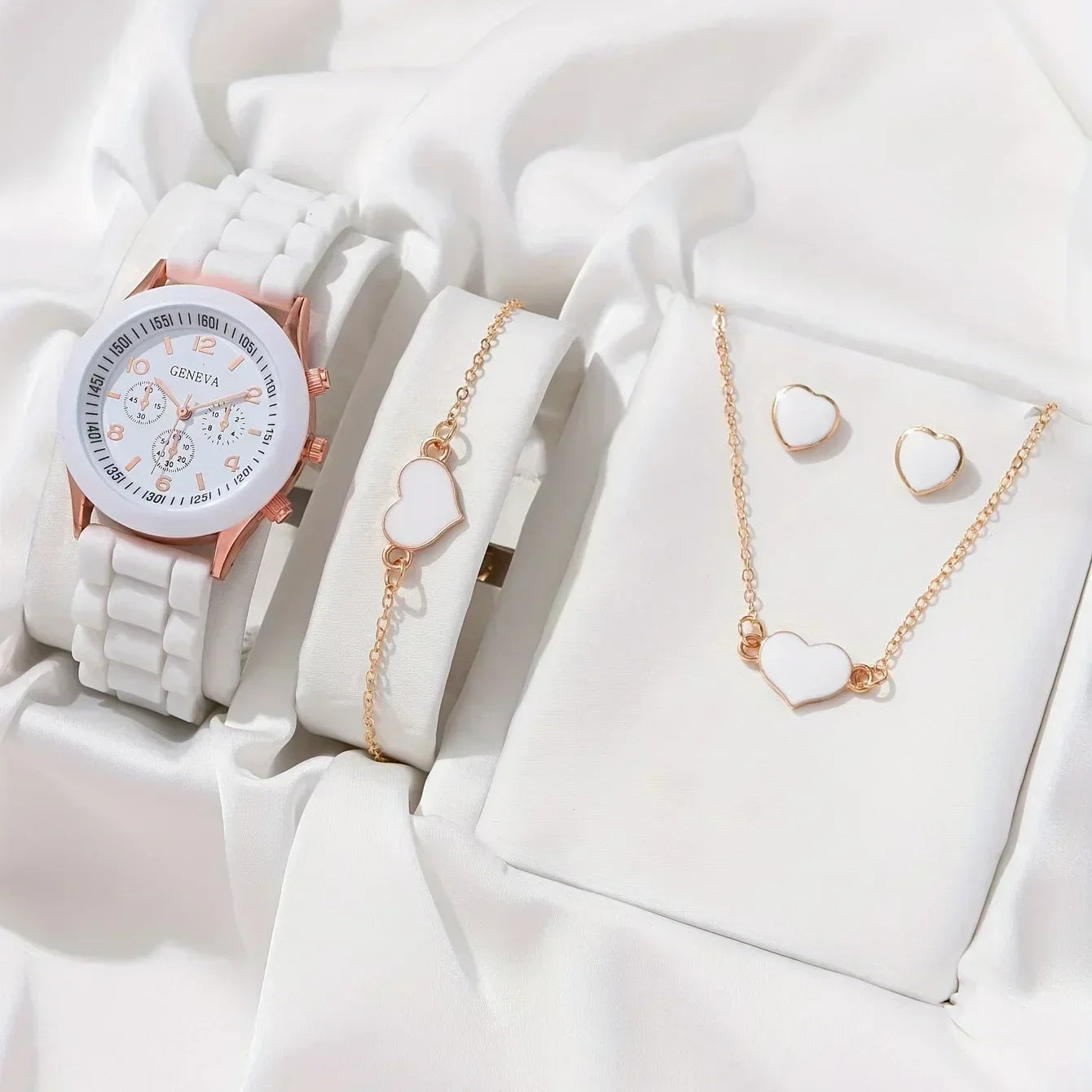 Womens Watch Jewelry Bracelet Ring Set (WT-AX)