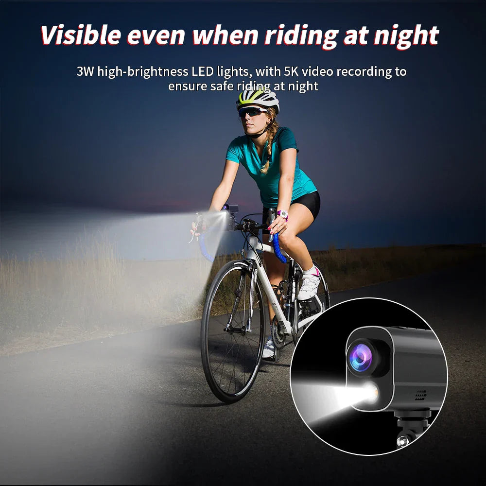 5K Action Camera with LED Light 64GB Included Black