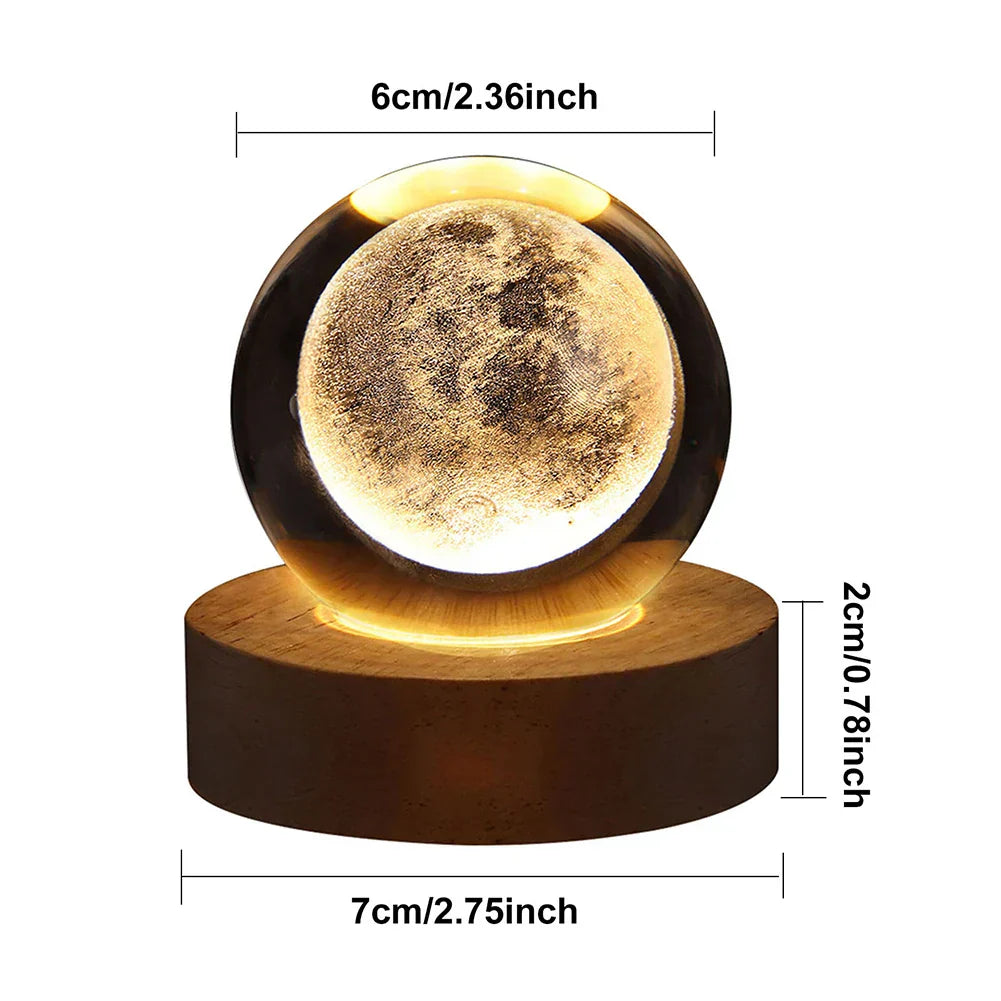 3D LED Night Light Galaxy Crystal Ball