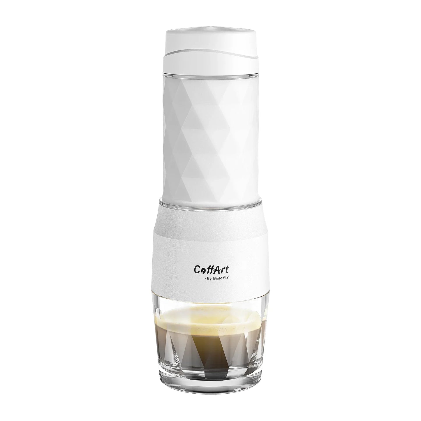 Portable Hand Press Espresso Maker 3 in 1 Travel Coffee Brewer White