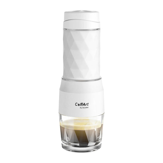 Portable Hand Press Espresso Maker 3 in 1 Travel Coffee Brewer White