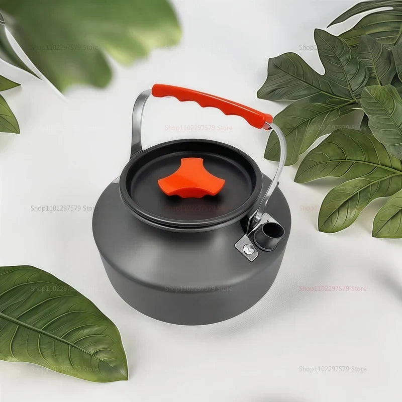 Pot Kettle Camping Cookware Set Grey