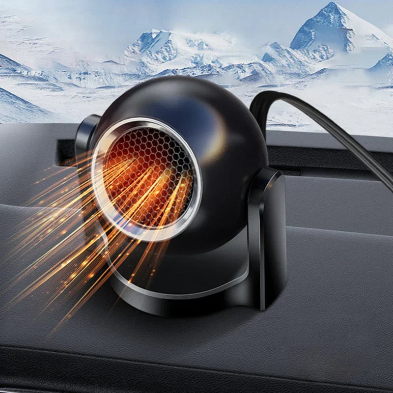 12V 120W Portable Car Heater Defroster Fan Black