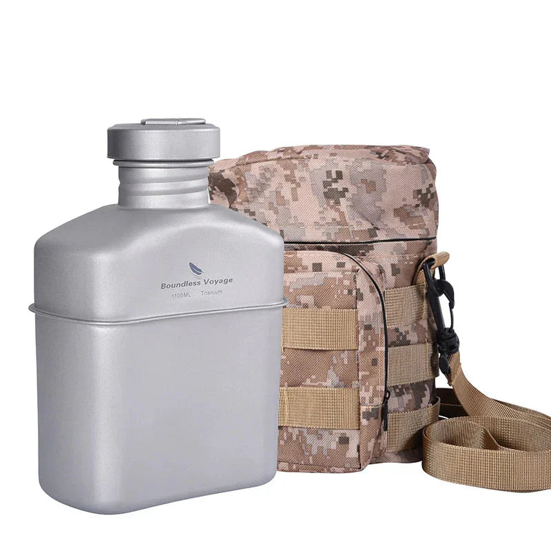 Titanium Camping Cooking Mess Set Grey