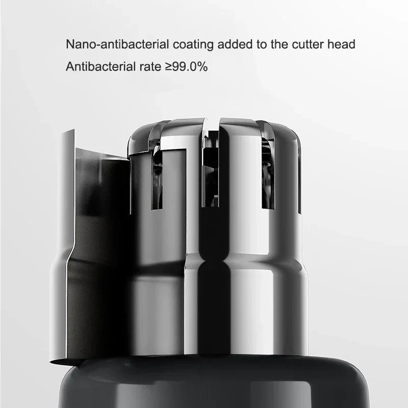 Rechargeable Electric Nose Hair Trimmer Portable Painless Clipper Black