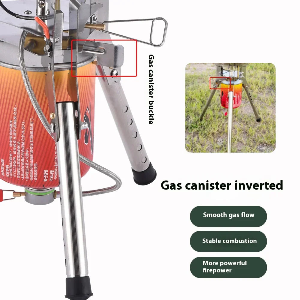 High Power Camping Burner 4360W Silver