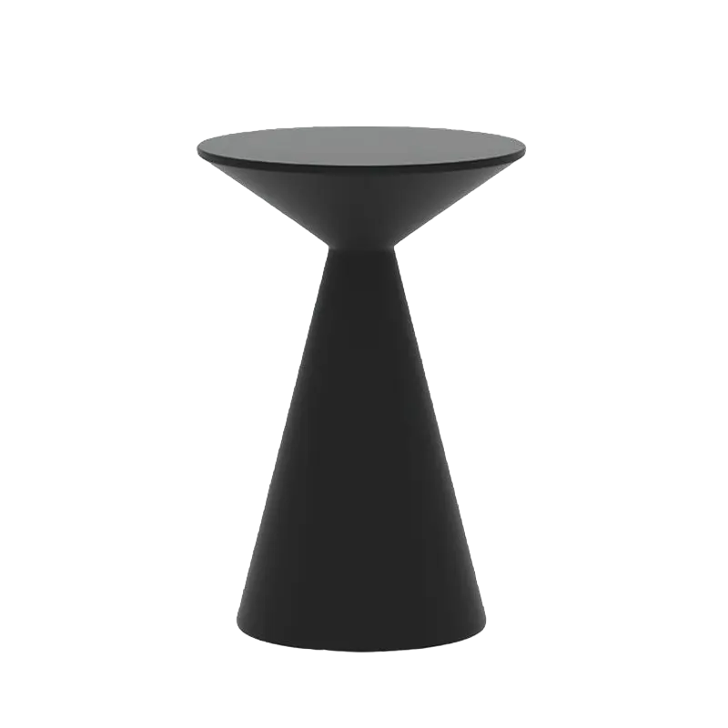 Elegance Defined: Handcrafted Round Metal Coffee Table in Small Black