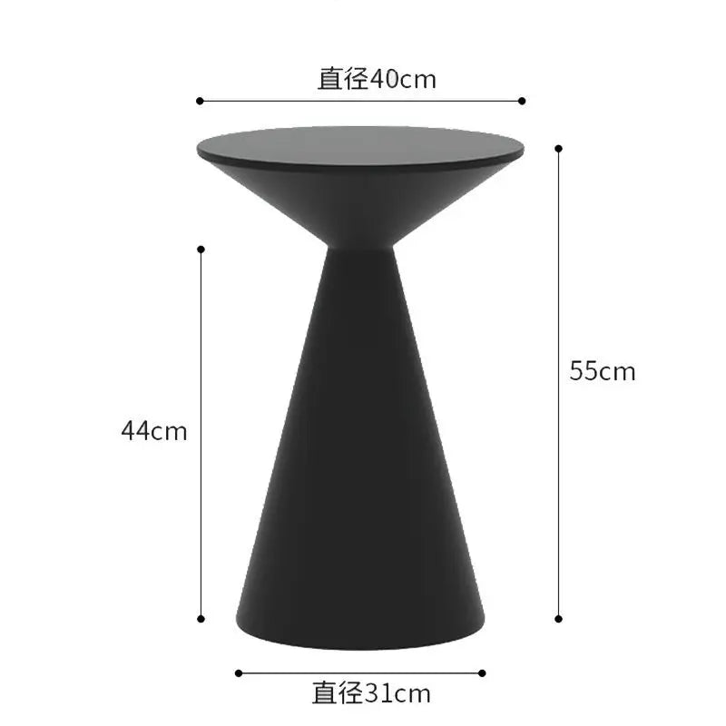 Elegance Defined: Handcrafted Round Metal Coffee Table in Small Black