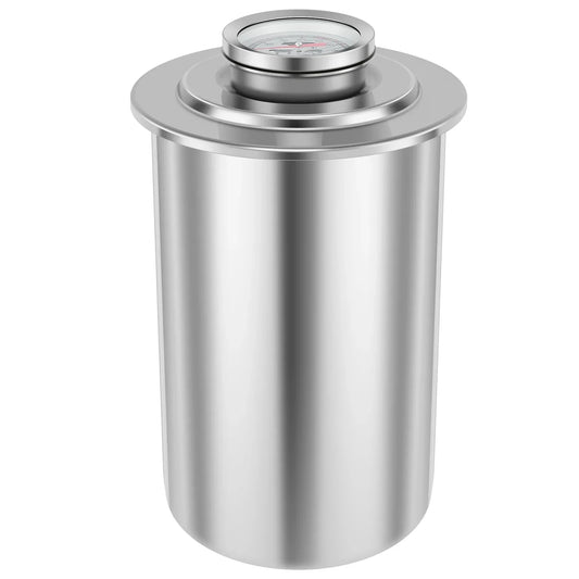 Stainless Steel Ham Maker with Thermometer Deli Meat Press Mold Silver
