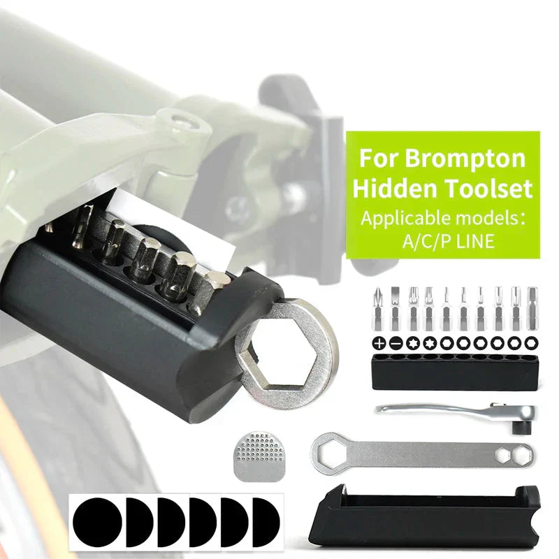 Magnetic Frame Tool Box Inner Storage Bag with Wrench Black