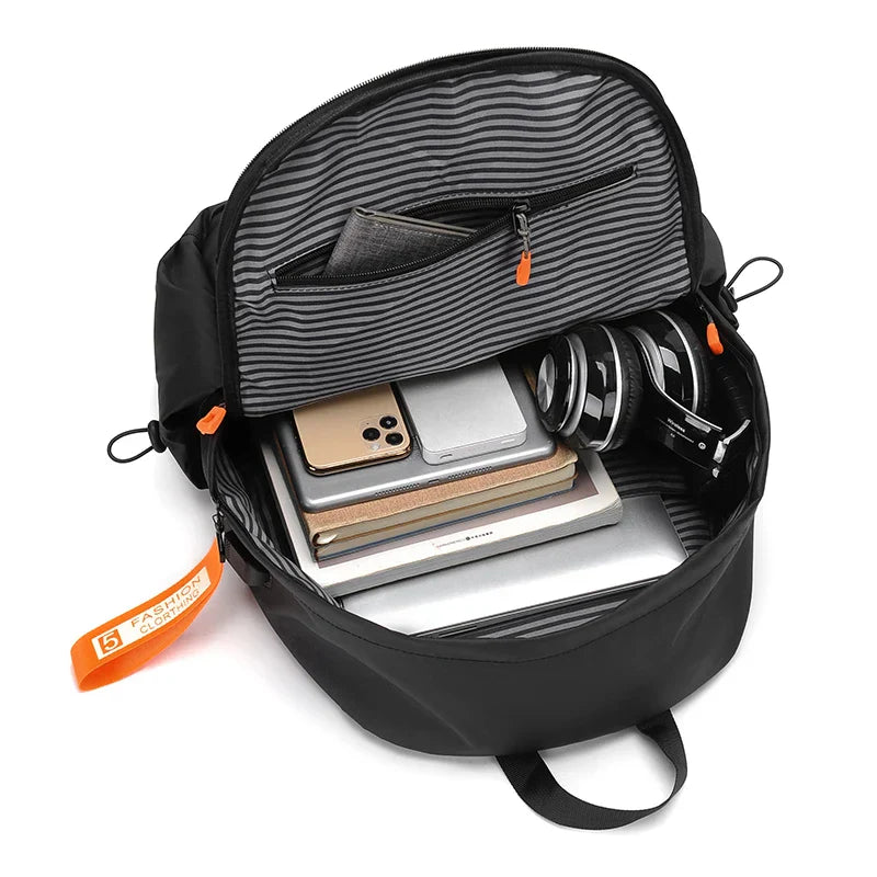 Waterproof Oxford Backpack Durable Travel Black