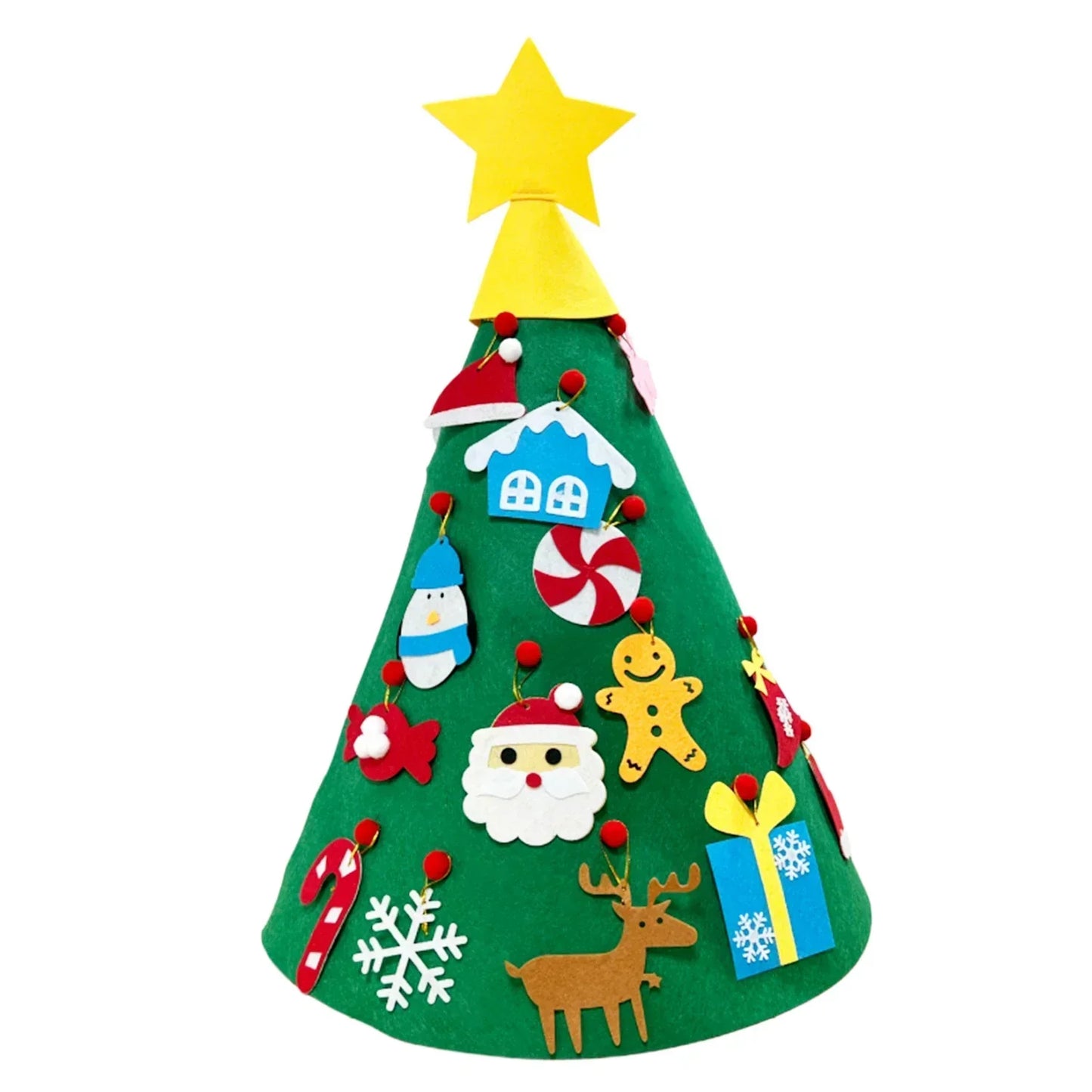 DIY Felt Christmas Tree Decoration Kit - Unique Holiday Ornaments for Kids