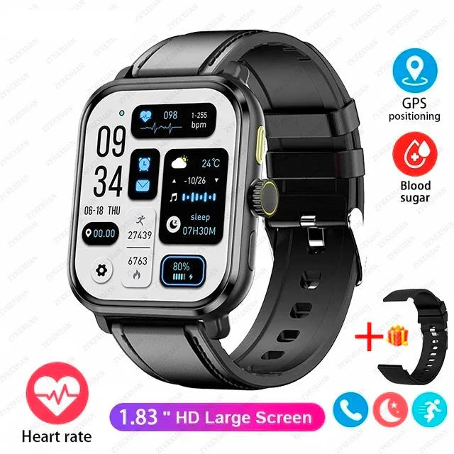 Smart Bluetooth Fitness Tracker Watch with Voice Assistant and Magnetic Charging