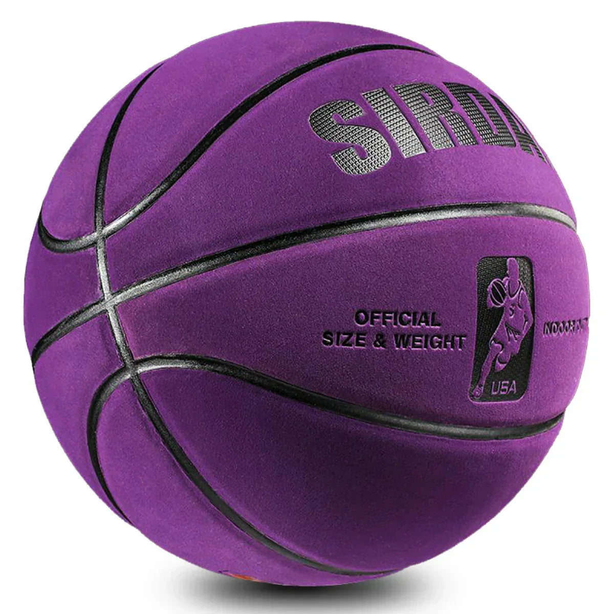 PURPLE High Elasticity Suede Superfiber Basketball for Adult Competition Training