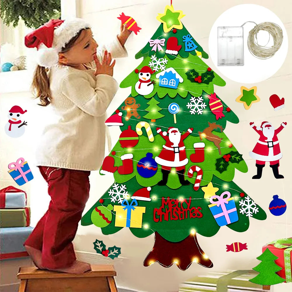 DIY Felt Christmas Tree Decoration Kit - Unique Holiday Ornaments for Kids