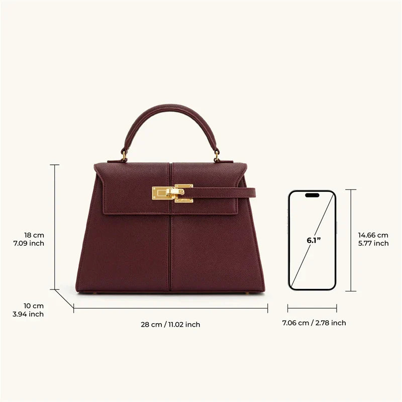 Womens Handbag Crossbody Bag (Wine Red)
