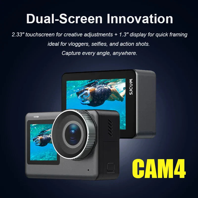 4K Sports Action Camera Active HDR Video Black