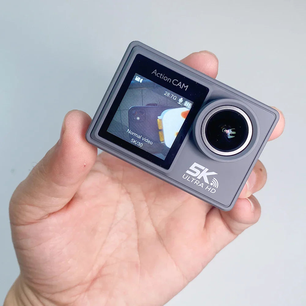 5K Ultra HD Action Camera with Electronic Stabilization Grey