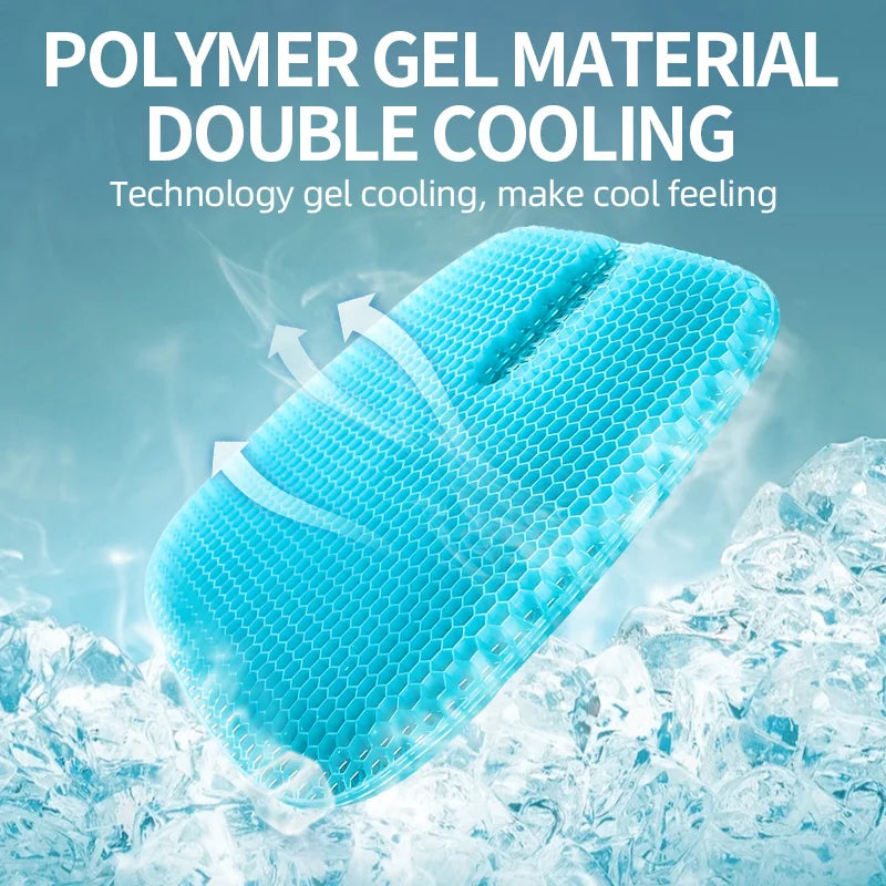Honeycomb Gel Seat Cushion Breathable Double-Layer Egg Cushion Blue