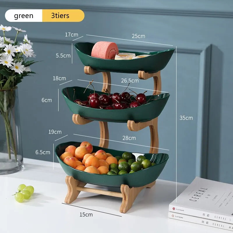 Wooden Table Plates with Floor Partition