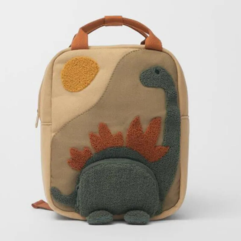 Children Dino Sun Embroidery Backpack
