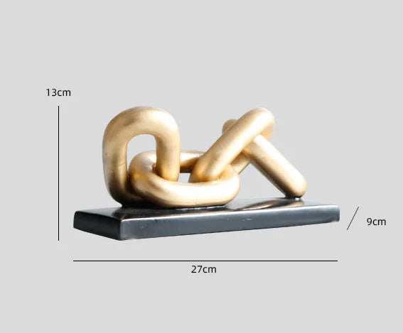 Elegant Chain Ceramic Resin Sculpture Statue