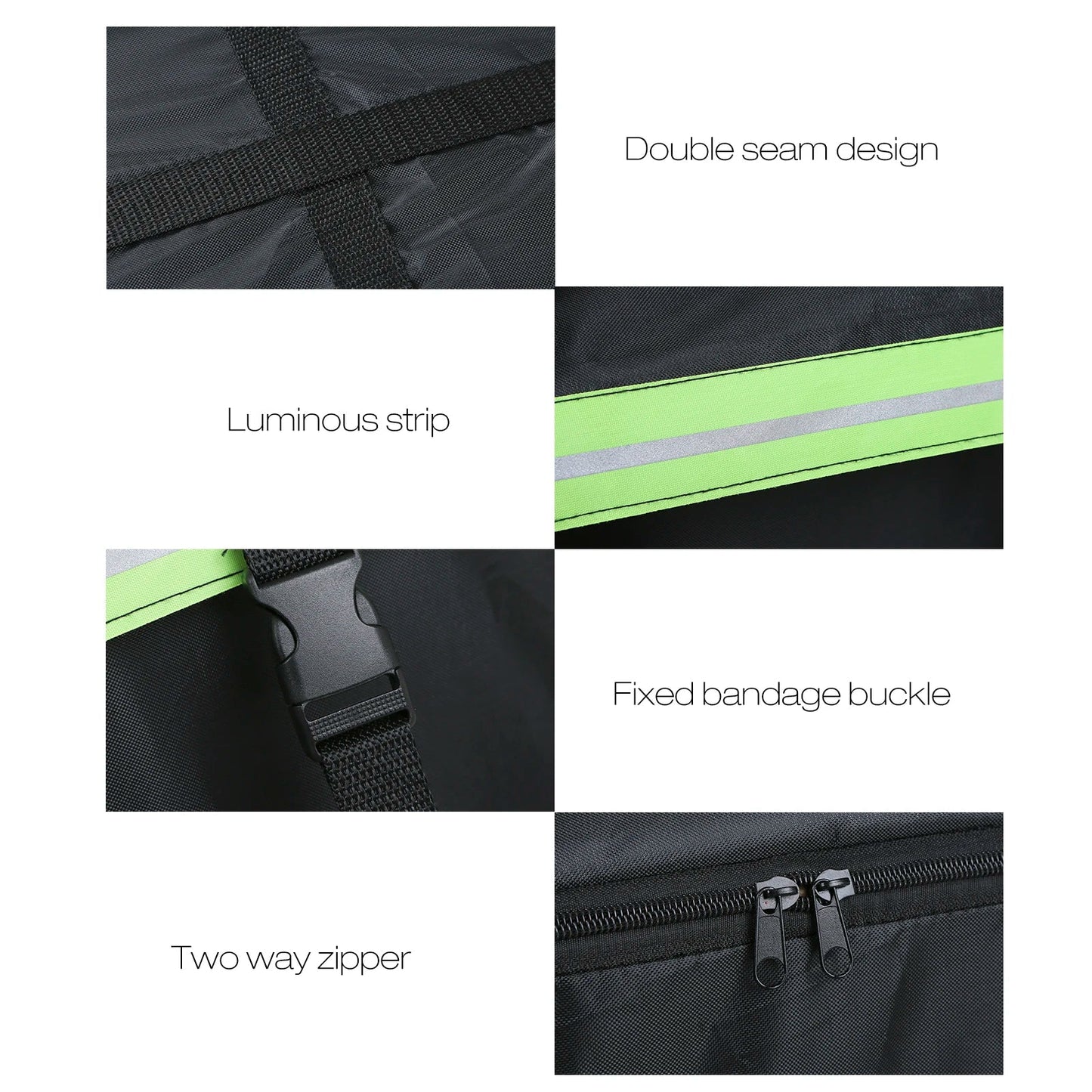 Waterproof Car Roof Cargo Bag Large Capacity Travel Carrier Black