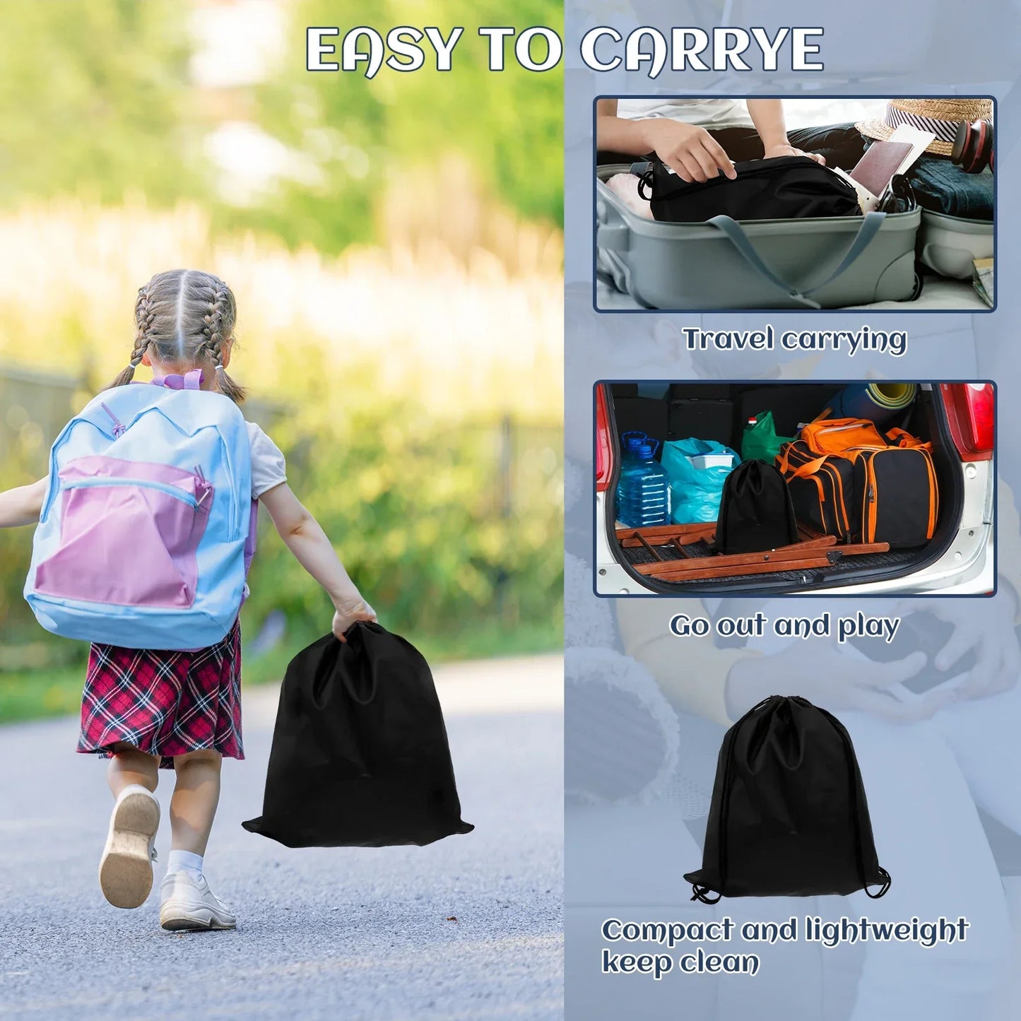Inflatable Portable Car Booster Seat Cushion for Kids Toddlers Black