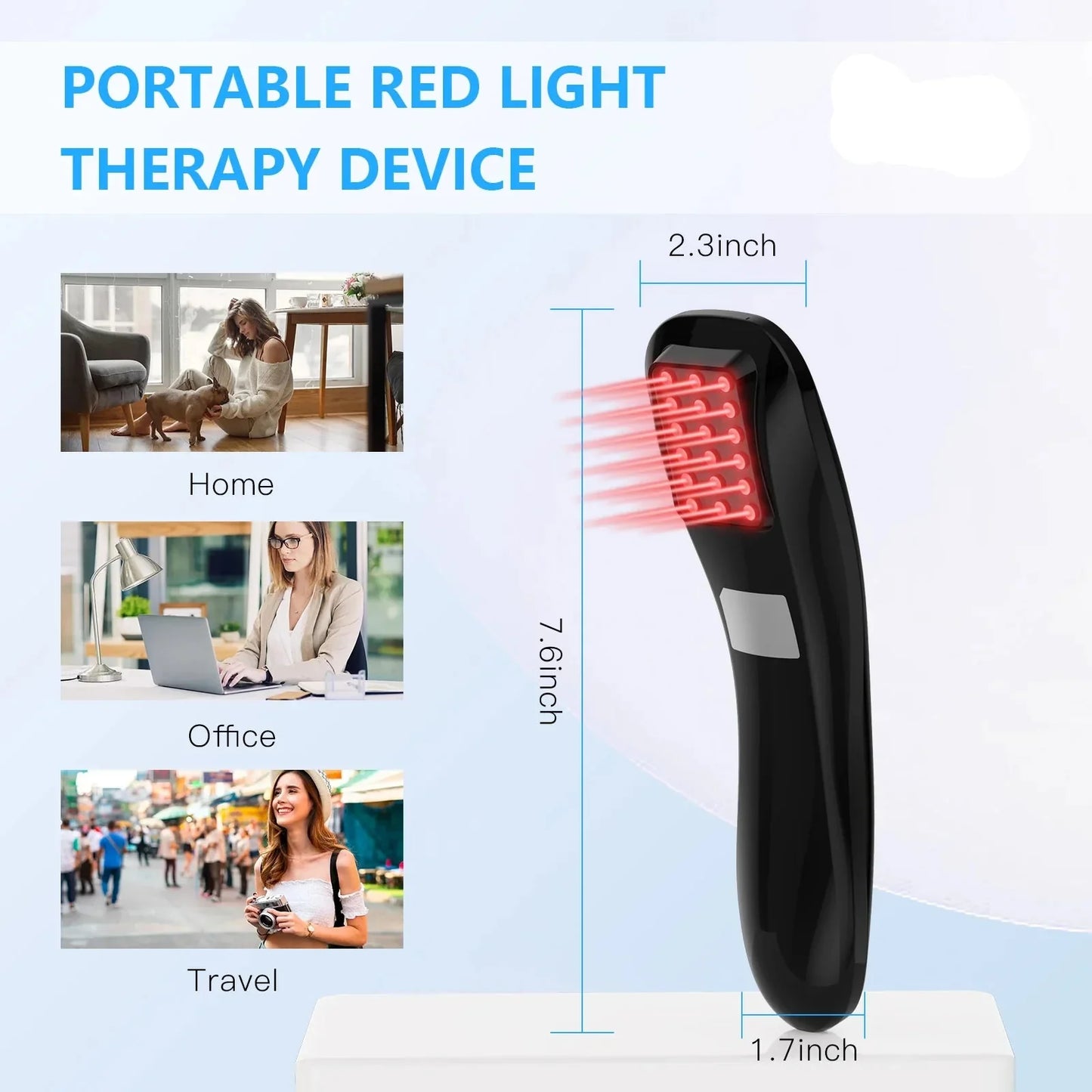 Cold Laser Therapy Device 18x620nm Diode Black